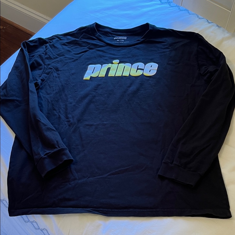 Men’s Prince Tennis Black Long Sleeve Tshirt Size XL